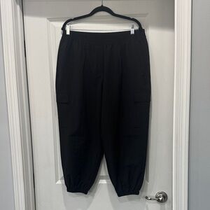 Lane Bryant Black Cargo Jogger Pants